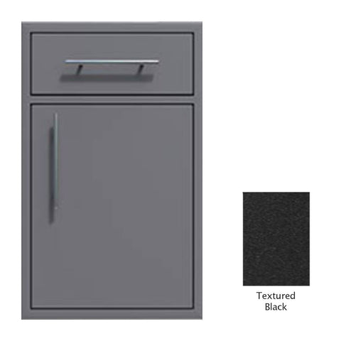 Canyon Series 24"w by 29"h Single Door, Drawer Enclosure w/ Adj. Shelf (Right Hinge) In Textured Black - CAN005-F01-RghtHng-TexturedBlack