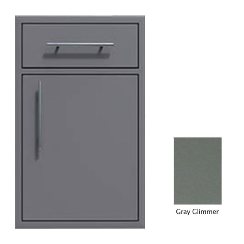 Canyon Series 24"w by 29"h Single Door, Drawer Enclosure w/ Adj. Shelf (Right Hinge) In Grey Glimmer - CAN005-F01-RghtHng-TexturedGreyGlimmer