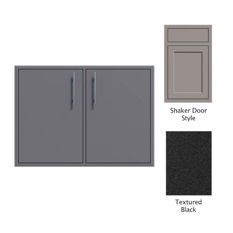 Canyon Series Shaker Style 40"w by 29"h Double Door Enclosure w/ Adj. Shelf In Textured Black - CAN014-F01-Shaker-TexturedBlack