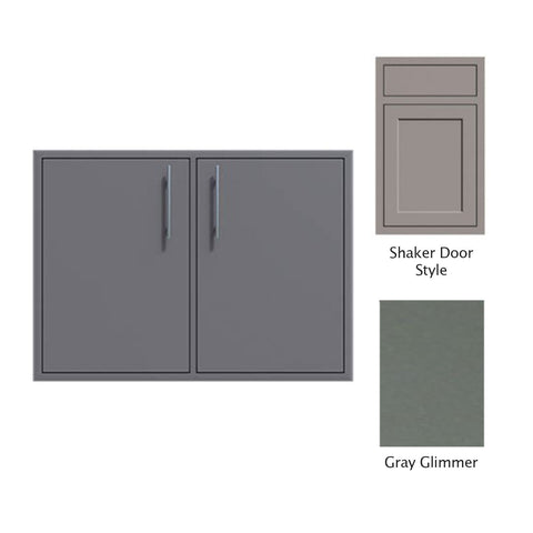 Canyon Series Shaker Style 36"w by 29"h Double Door Enclosure w/ Adj. Shelf In Grey Glimmer - CAN0011-F01-Shaker-TexturedGreyGlimmer