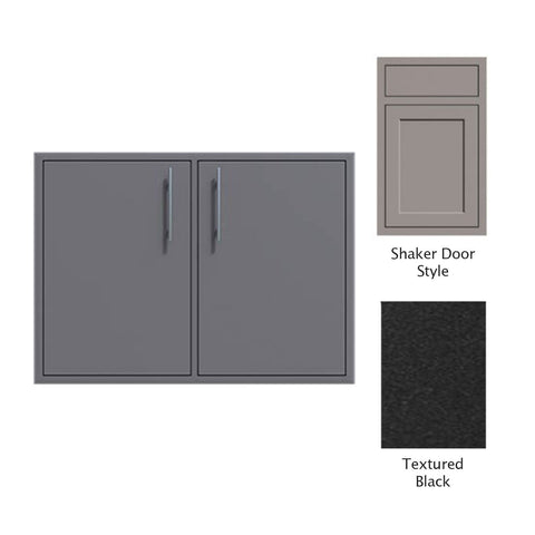 Canyon Series Shaker Style 40"w by 29"h Double Access Door In Textured Black - CAN014-F02-Shaker-TexturedBlack