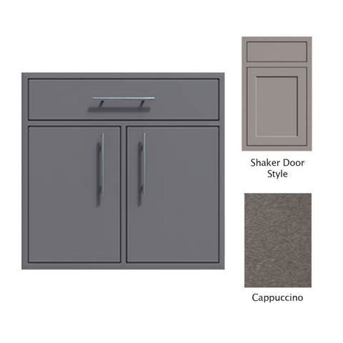 Canyon Series Shaker Style 30"w by 29"h Double Door, Drawer Enclosure w/ Adj. Shelf In Cappuccino - CAN009-F01-Shaker-Cappuccino