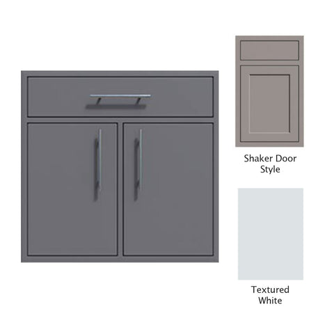 Canyon Series Shaker Style 30"w by 29"h Double Door, Drawer Enclosure w/ Adj. Shelf In Textured White - CAN009-F01-Shaker-TexturedWhite