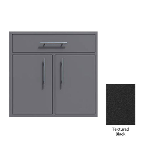 Canyon Series 30"w by 29"h Double Door, Drawer Enclosure w/ Adj. Shelf In Textured Black - CAN009-F01-TexturedBlack