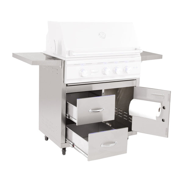 Summerset Stainless Steel Fully Assembled Door and 2 Drawer Combo Cart For 32-Inch TRL Grills (Cart Only) - CART-TRL32-DC
