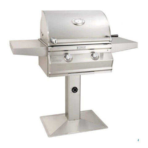 Fire Magic Choice Muilt-User Accessible C430i 24-Inch Natural Gas Patio Post Mounted Grill w/ Analog Thermometer - CMA430S-RT1N-P6