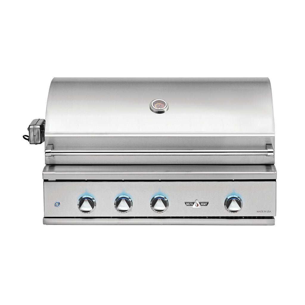 Delta Heat 38-Inch Natural Gas Built-In Grill, w/ Infrared Rotisserie and Sear Zone - DHBQ38RS-DN