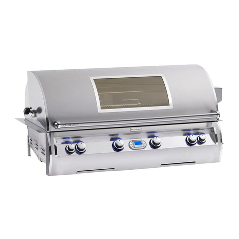Fire Magic Echelon Diamond E1060i 48-Inch Propane Gas Built-In Grill w/ Backburner, Rotisserie Kit, Magic View Window and Digital Thermometer - E1060I-8E1P-W