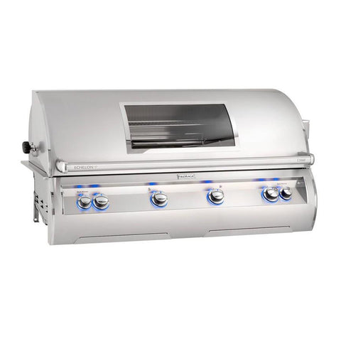 Fire Magic Echelon Diamond E1060i 48-Inch Propane Gas Built-In Grill w/ Backburner, Rotisserie Kit, Magic View Window and Analog Thermometer - E1060I-8EAP-W