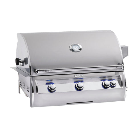 Fire Magic Echelon Diamond E790i 36-Inch Propane Gas Built-In Grill w/ 1 Sear Burner, Backburner, Rotisserie Kit and Analog Thermometer - E790I-8LAP