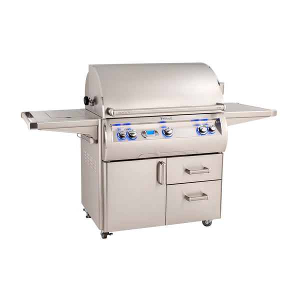 Fire Magic Echelon Diamond E790s 36-Inch Propane Gas Freestanding Grill w/ Flush Mounted Single Side Burner, Backburner, Rotisserie Kit, 1 Sear Burner and Digital Thermometer - E790S-8L1P-62