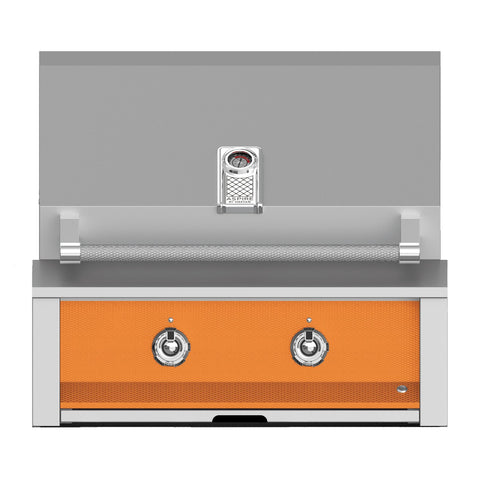 Aspire by Hestan 30-Inch Natural Gas Built-In Grill, 2 U-Burners (Citra Orange) - EAB30-NG-OR