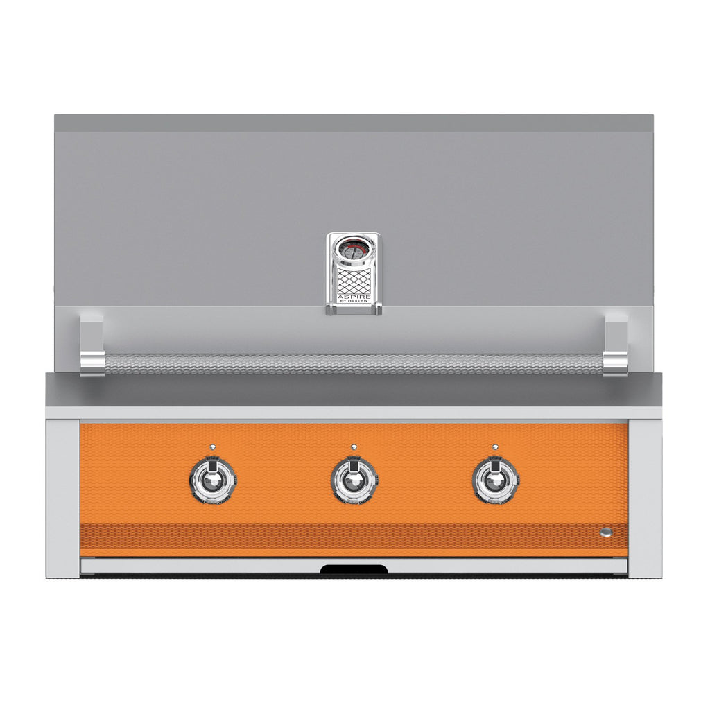 Aspire by Hestan 36-Inch Natural Gas Built-In Grill, 3 U-Burners (Citra Orange) - EAB36-NG-OR
