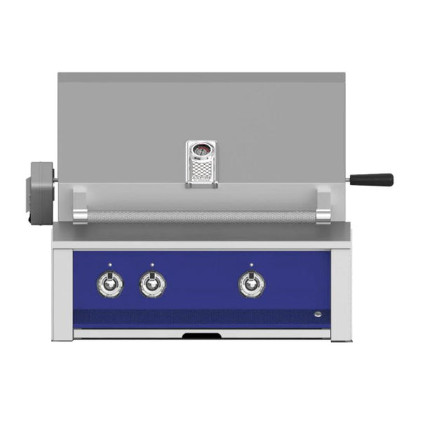 Aspire by Hestan 30-Inch Natural Gas Built-In Grill, 2 U-Burners w/ Rotisserie (Prince Blue) - EABR30-NG-BU