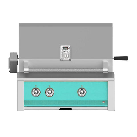 Aspire by Hestan 30-Inch Natural Gas Built-In Grill, 2 U-Burners w/ Rotisserie (Bora Bora Turquoise) - EABR30-NG-TQ