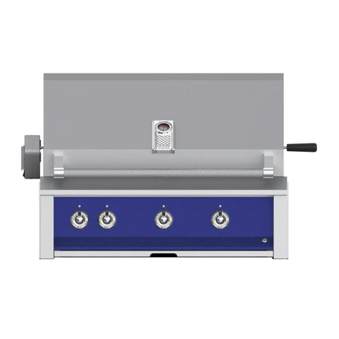 Aspire by Hestan 36-Inch Natural Gas Built-In Grill, 3 U-Burners w/ Rotisserie (Prince Blue) - EABR36-NG-BU