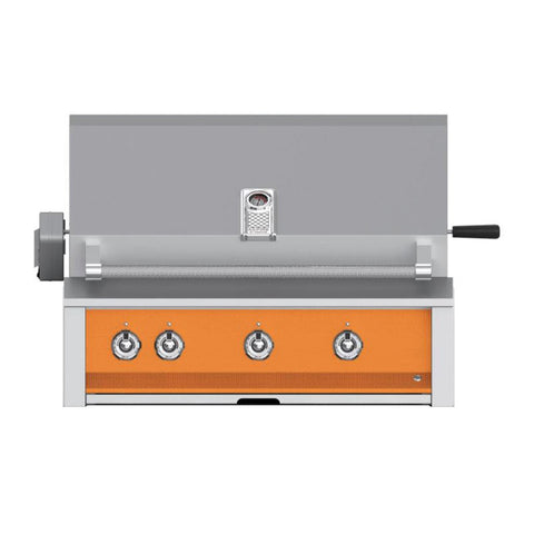 Aspire by Hestan 36-Inch Natural Gas Built-In Grill, 3 U-Burners w/ Rotisserie (Citra Orange) - EABR36-NG-OR