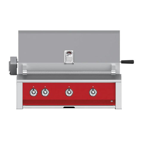 Aspire by Hestan 36-Inch Natural Gas Built-In Grill, 3 U-Burners w/ Rotisserie (Matador Red) - EABR36-NG-RD