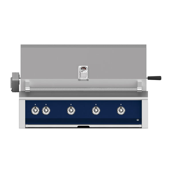 Aspire by Hestan 42-Inch Natural Gas Built-In Grill, 4 U-Burners w/ Rotisserie (Orion Dark Blue) - EABR42-NG-DB