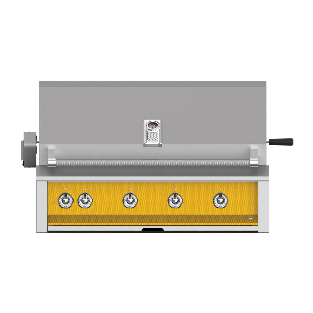Aspire by Hestan 42-Inch Natural Gas Built-In Grill, 4 U-Burners w/ Rotisserie (Sol Yellow) - EABR42-NG-YW