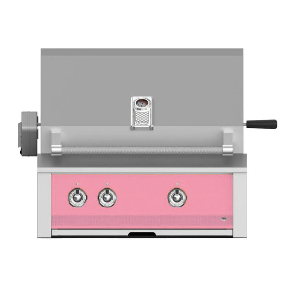 Aspire by Hestan 30-Inch Natural Gas Built-In Grill, 1 U-Burner - 1 Sear w/ Rotisserie (Reef Pink) - EMBR30-NG-PK