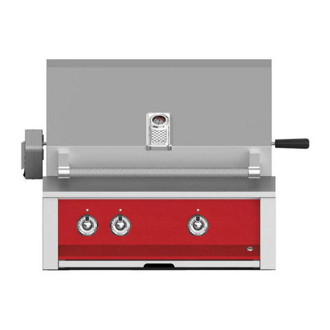 Aspire by Hestan 30-Inch Natural Gas Built-In Grill, 1 U-Burner - 1 Sear w/ Rotisserie (Matador Red) - EMBR30-NG-RD