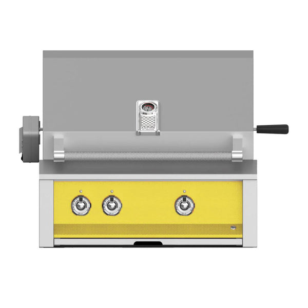 Aspire by Hestan 30-Inch Natural Gas Built-In Grill, 1 U-Burner - 1 Sear w/ Rotisserie (Sol Yellow) - EMBR30-NG-YW