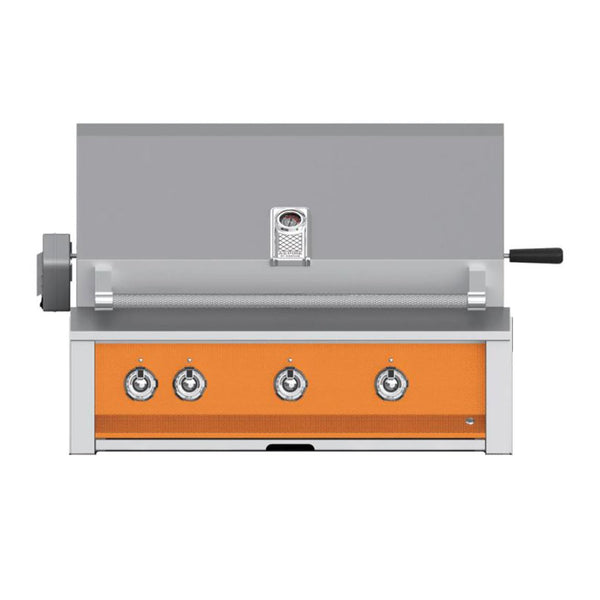 Aspire by Hestan 36-Inch Natural Gas Built-In Grill, 2 U-Burner - 1 Sear w/ Rotisserie (Citra Orange) - EMBR36-NG-OR