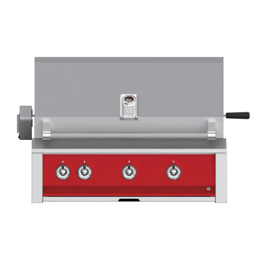 Aspire by Hestan 36-Inch Natural Gas Built-In Grill, 2 U-Burner - 1 Sear w/ Rotisserie (Matador Red) - EMBR36-NG-RD