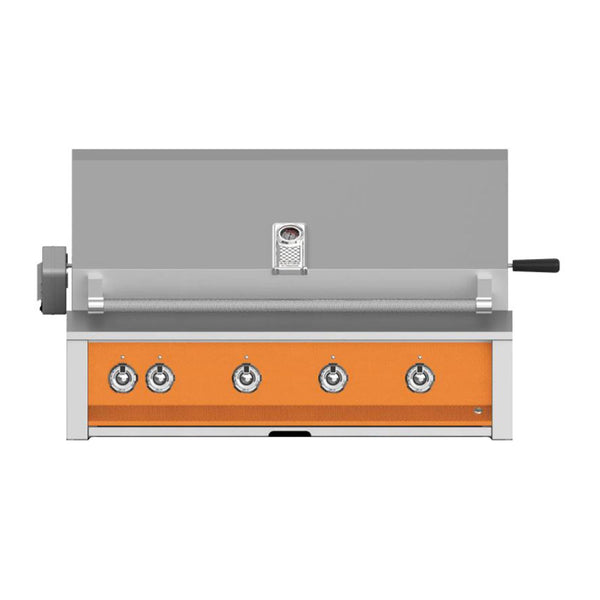 Aspire by Hestan 42-Inch Natural Gas Built-In Grill, 3 U-Burner - 1 Sear w/ Rotisserie (Citra Orange) - EMBR42-NG-OR