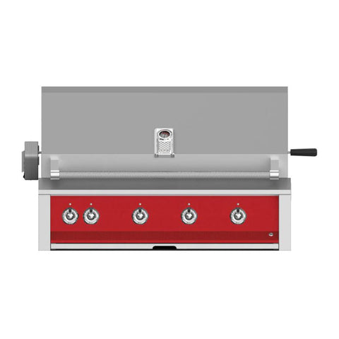 Aspire by Hestan 42-Inch Natural Gas Built-In Grill, 3 U-Burner - 1 Sear w/ Rotisserie (Matador Red) - EMBR42-NG-RD
