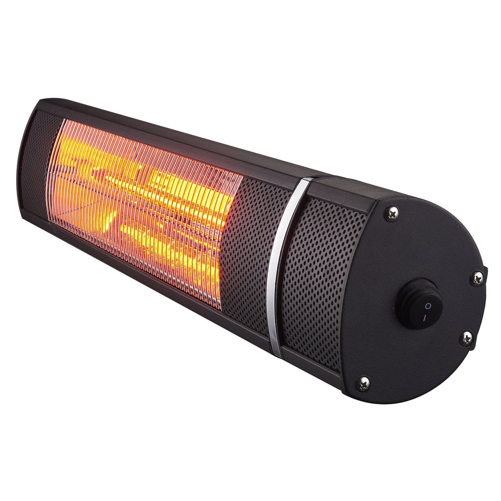 RADtec G15R 20-Inch 110 Volt, 1500 Watt Genesis Series Golden Tube Infrared Remote Controlled Heater In Black - G15-IR-GEN-SRS