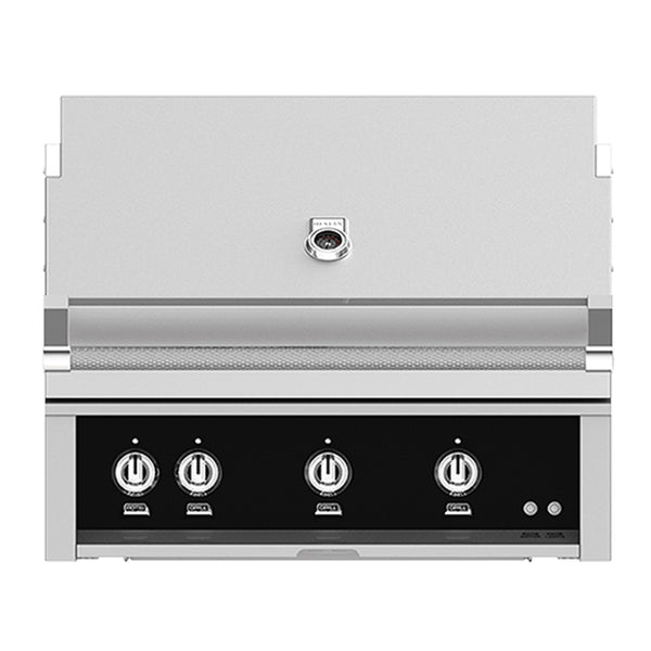 Hestan 36-Inch Natural Gas Built-In Grill, 1 Sear - 2 Trellis w/Rotisserie in Black - GMBR36-NG-BK