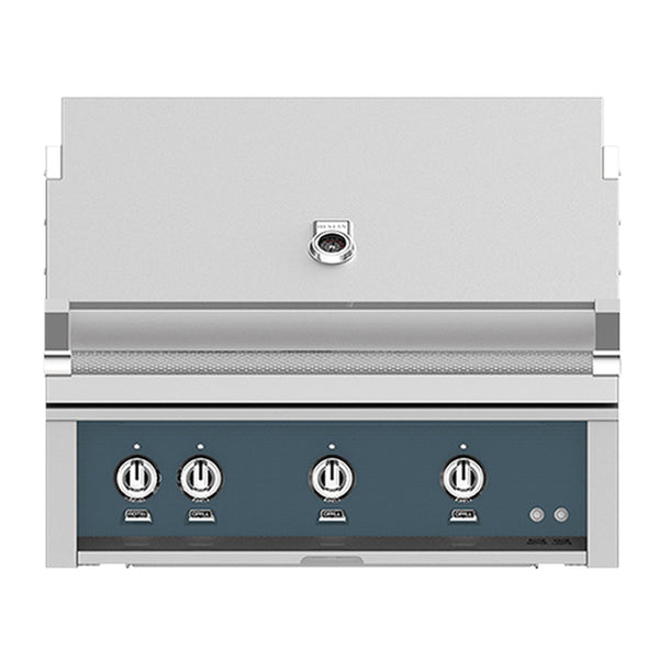 Hestan 36-Inch Natural Gas Built-In Grill, 1 Sear - 2 Trellis w/Rotisserie in Dark Gray - GMBR36-NG-GG