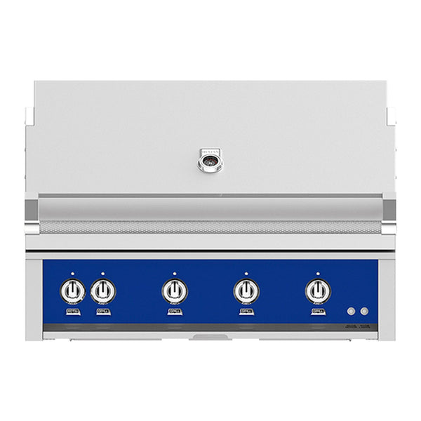 Hestan 42-Inch Propane Gas Built-In Grill, 1 Sear - 3 Trellis w/Rotisserie in Blue - GMBR42-LP-BU