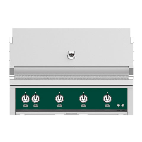 Hestan 42-Inch Natural Gas Built-In Grill, 4 Sear w/ Rotisserie in Green - GSBR42-NG-GR