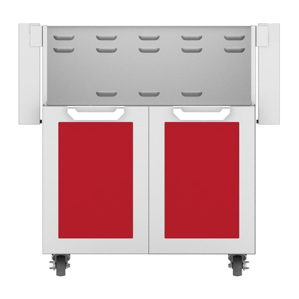 Hestan 30-Inch Double Door Grill Cart in Red - GCD30-RD