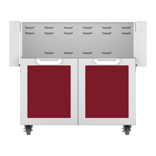 Hestan 36-Inch Double Door Grill Cart in Burgundy - GCD36-BG