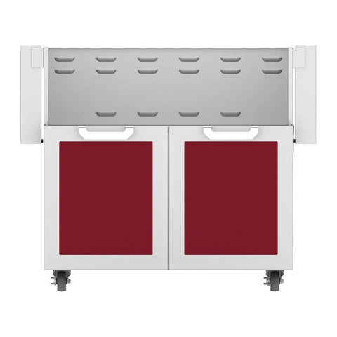 Hestan 36-Inch Double Door Grill Cart in Burgundy - GCD36-BG