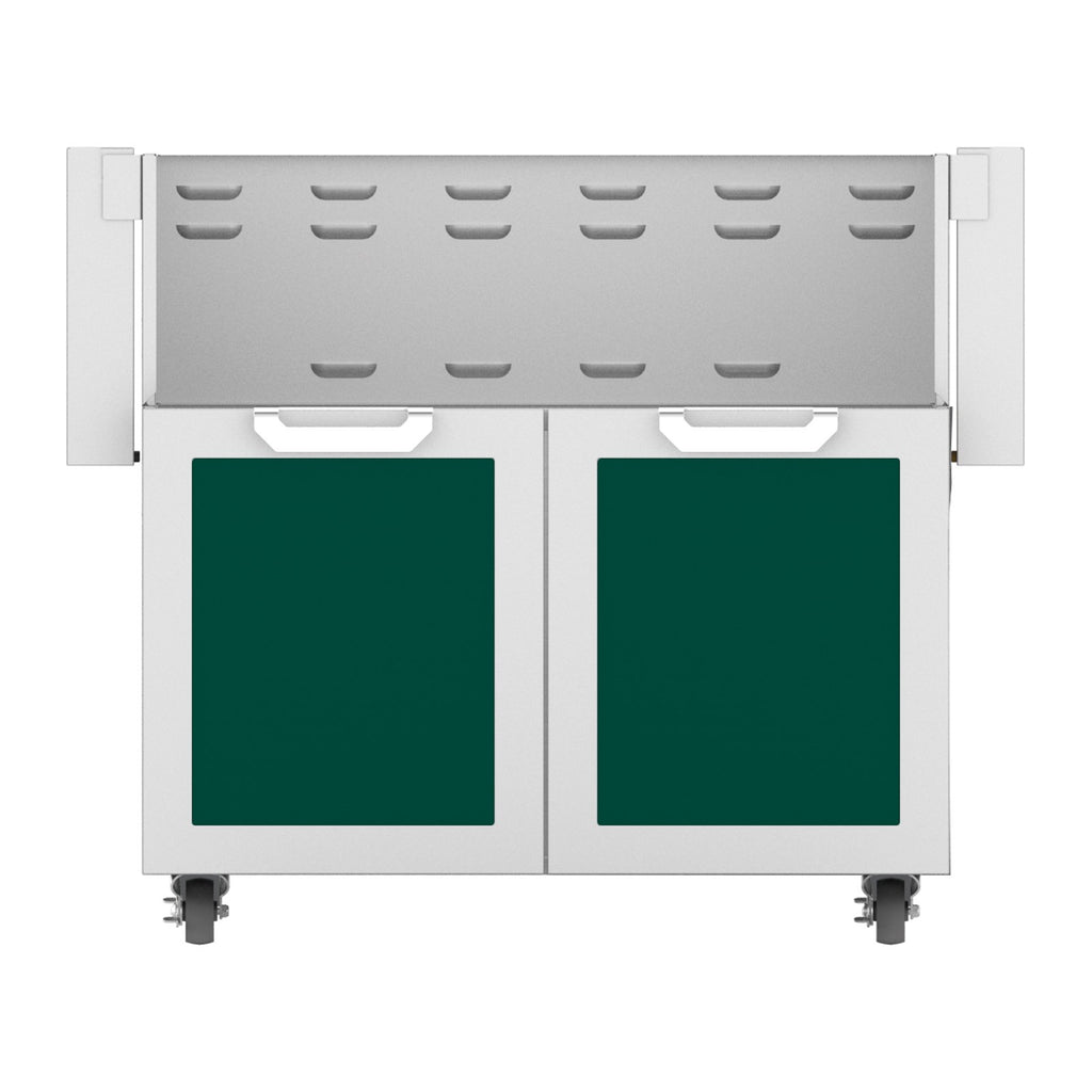 Hestan 36-Inch Double Door Grill Cart in Green - GCD36-GR