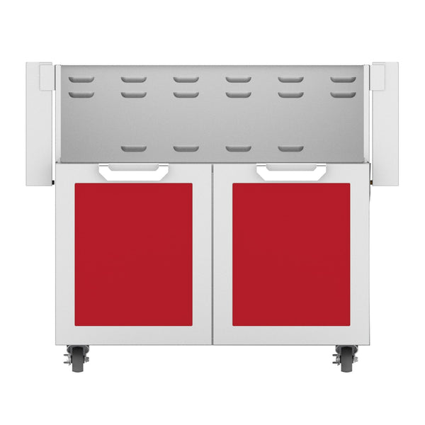 Hestan 36-Inch Double Door Grill Cart in Red - GCD36-RD