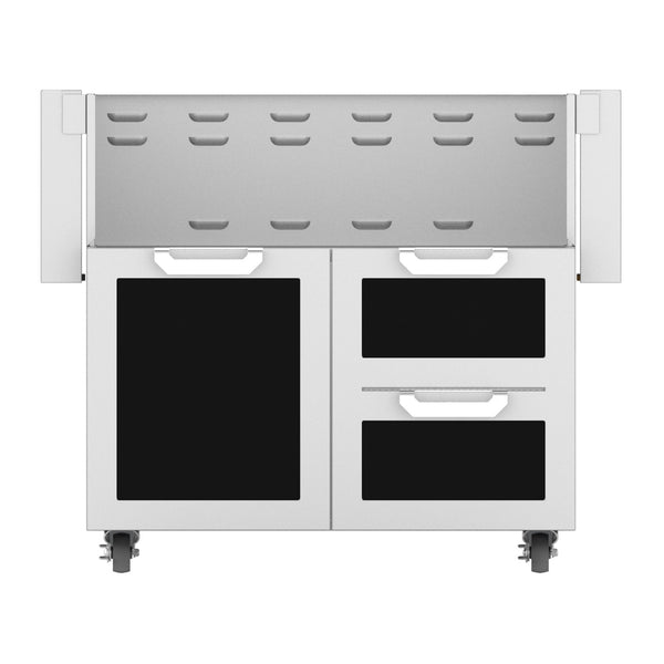 Hestan 36-Inch Double Drawer and Door Grill Cart in Black - GCR36-BK