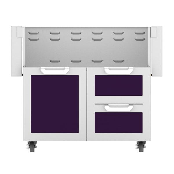 Hestan 36-Inch Double Drawer and Door Grill Cart in Purple - GCR36-PP