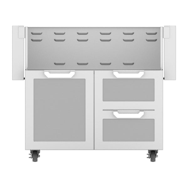 Hestan 36-Inch Double Drawer and Door Grill Cart in Stainless Steel - GCR36