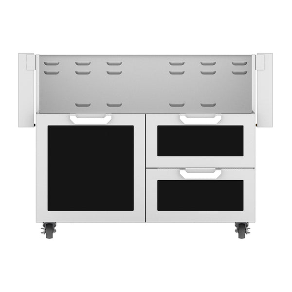 Hestan 42-Inch Double Drawer and Door Grill Cart in Black - GCR42-BK