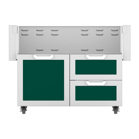 Hestan 42-Inch Double Drawer and Door Grill Cart in Green - GCR42-GR