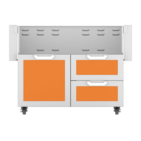 Hestan 42-Inch Double Drawer and Door Grill Cart in Orange - GCR42-OR