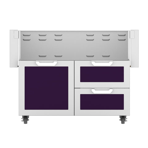 Hestan 42-Inch Double Drawer and Door Grill Cart in Purple - GCR42-PP