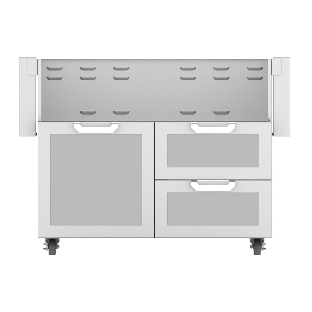 Hestan 42-Inch Double Drawer and Door Grill Cart in Stainless Steel - GCR42