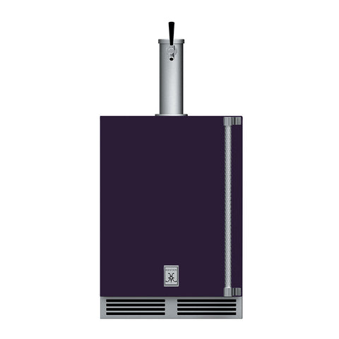 Hestan 24-Inch Outdoor Single Faucet Beer Dispenser, Solid Door with Lock (Left Hinged) in Purple - GFDSL241-PP